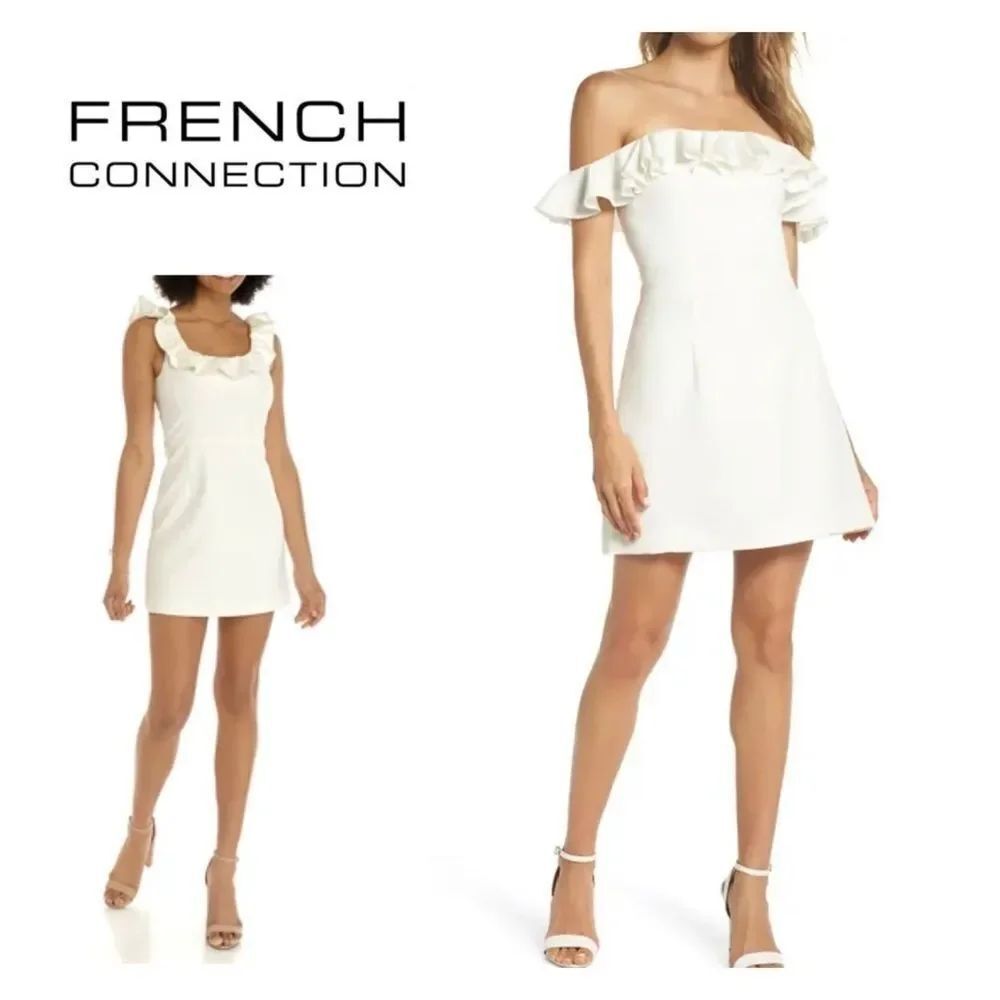 French Connection whisper light ivory dress. Size 2. Retail $148